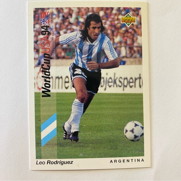 RARE LEO RODRIGUEZ ROOKIE WORLD CUP CARD.  MINT!!! - Picture 2 of 2